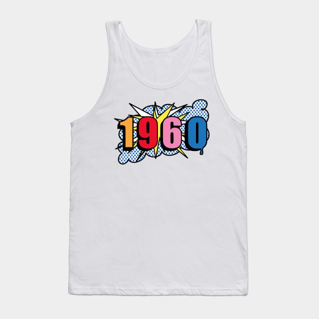 1960s Comic Pop Tank Top by NICHOLACOWDERYILLUSTRATIONS 